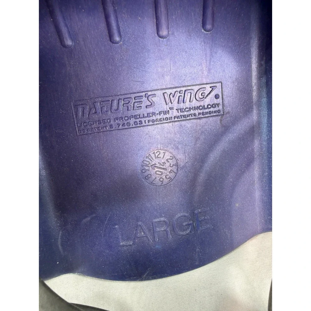 Scubapro Twin Jet Blue Open Heel Split Fins Large Nature's Wing Scuba Diving USA
